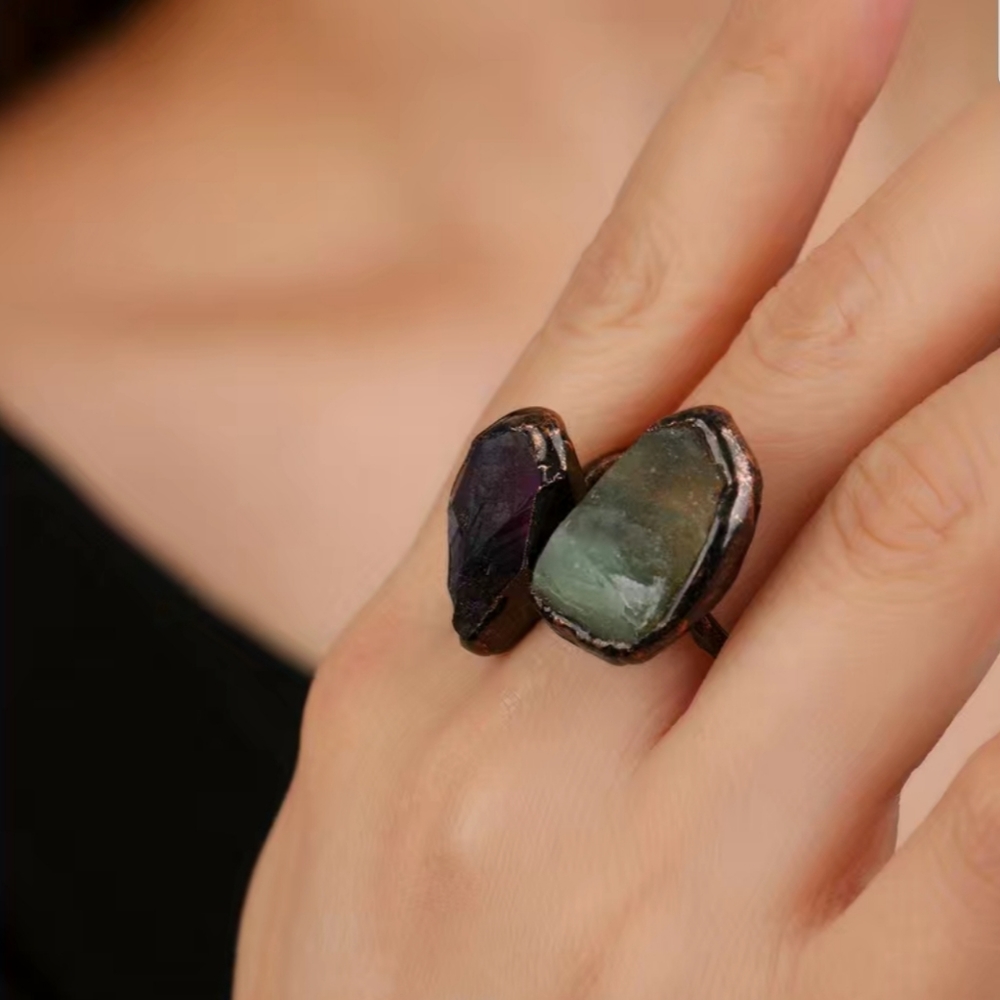 Raw Crystal Copper Ring - Picture 11 of 15